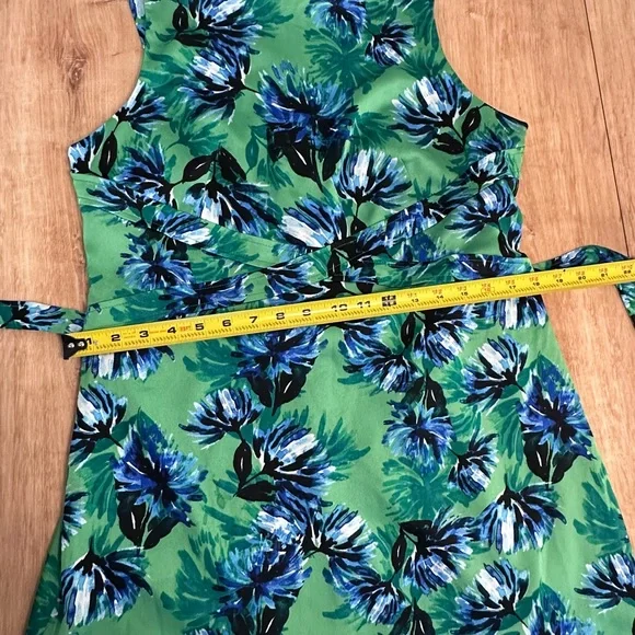 Banana Republic Green and Blue Ruched Sheath Midi Dress - Picture 8 of 14